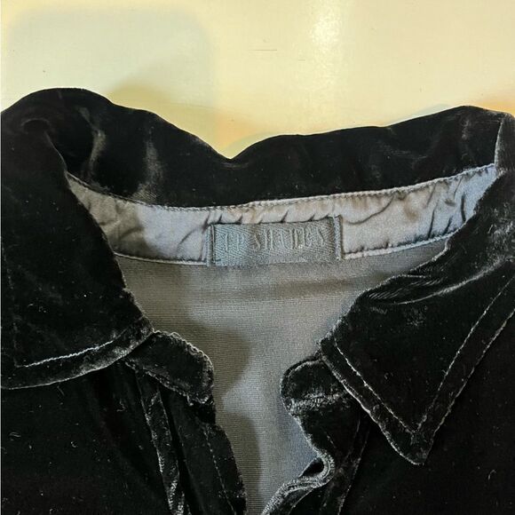 CP Shades Romy Velvet Rayon Silk Button Down XS - Picture 7 of 12